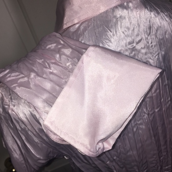 Moda International Pale Pink Crinkle Button Shirt - Picture 8 of 8
